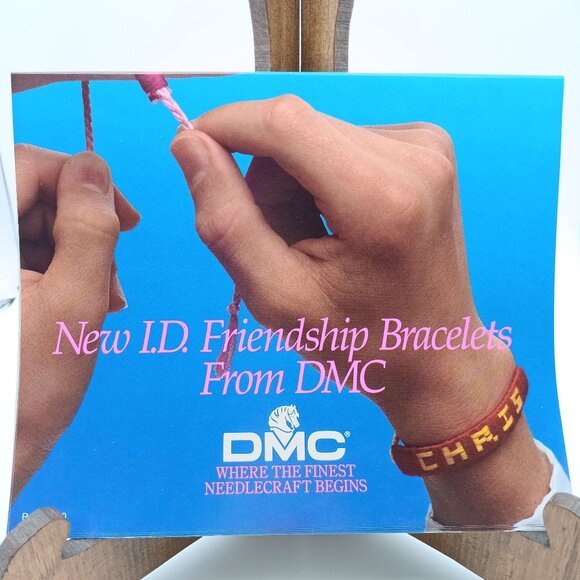 Vintage DMC Craft Pattern, ID Friendship Bracelets Express Yourself with Embroid - Picture 1 of 2